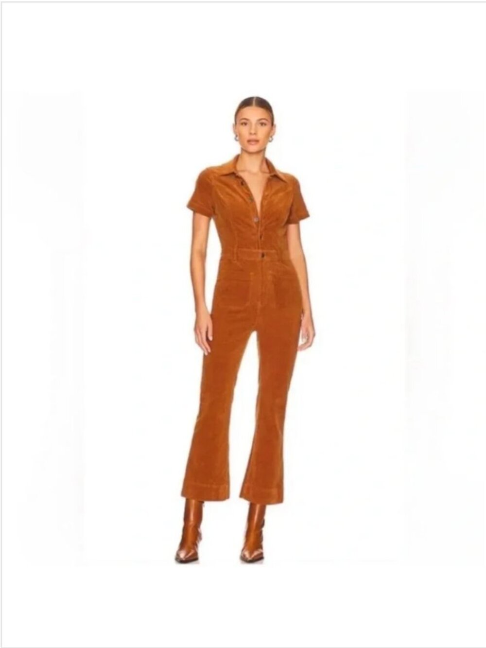 🧡 LIKE NEW 🧡 Burnt Orange Show Me Your Mumu Corduroy Jumpsuit - S